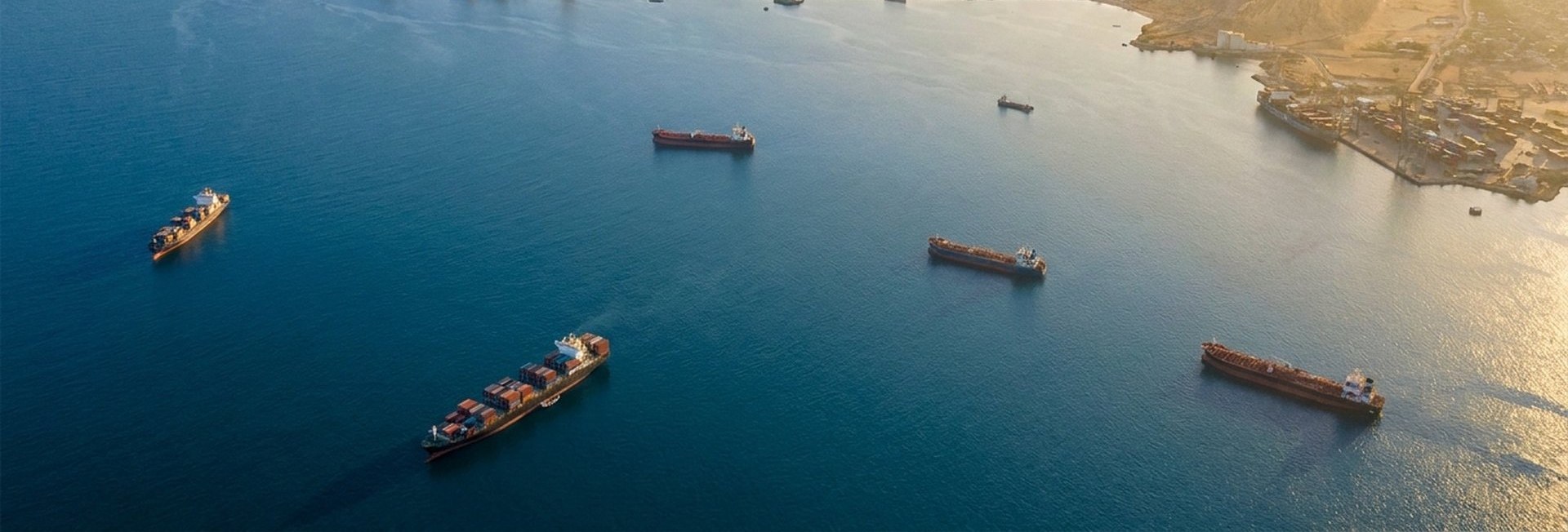 Commercial container terminals on the Arabian Sea coast